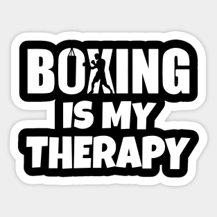 Boxing Is My Therapy Sticker